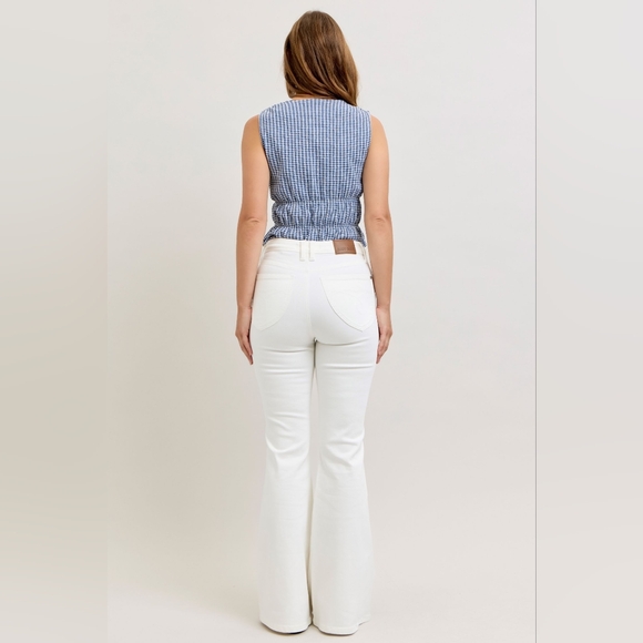 Judy Blue HR Tummy Control Flare Jeans Classic Neutral White Shield Various NEW - Picture 7 of 9